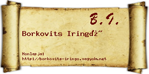 Borkovits Iringó névjegykártya